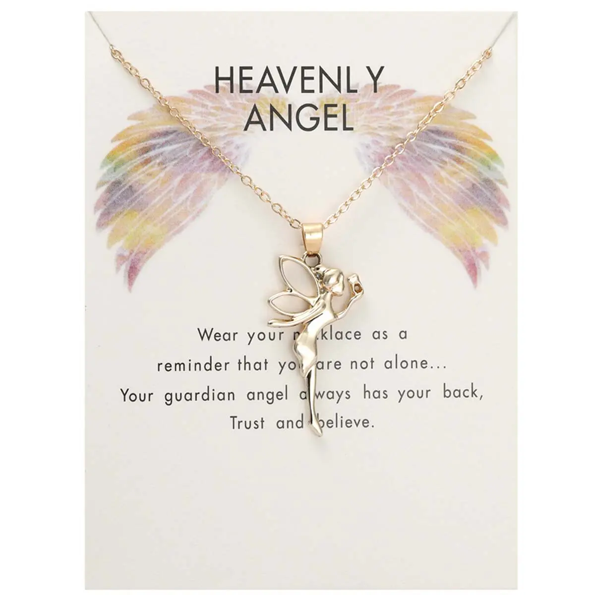 Polished Minimalist Angel Pendant Necklace with Snake Bone Chain, Trendy Casual Jewelry for Women, Thoughtful Birthday Gift, Unisex, Tooth Fairy, Modern, Metal Coating, Clavicle Length, Angel Motif, Daily, Elegant, Adults, Modern Minimalist Casual