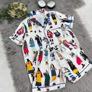 B#E Inspired Satin Pajama Set, Tour Pajamas Set, Pop Star Loungewear, Casual Comfy Short Sleeves, Loungewear Nightwear Pajamas