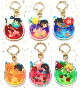 Omori Charms Omori Keychains Beach Set, Aubrey Charm, Kel Charm, Hero Charm, Mari Charm, Basil Charm, Acrylic & Double Sided