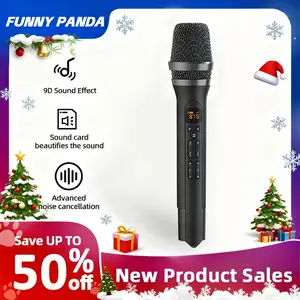 Car Microphone | Compatible With All Cars Equipped with FM Radio | Wireless Condenser Microphone with 9D Sound Effect | Advanced Noise Cancellation | Built-in Sound Card