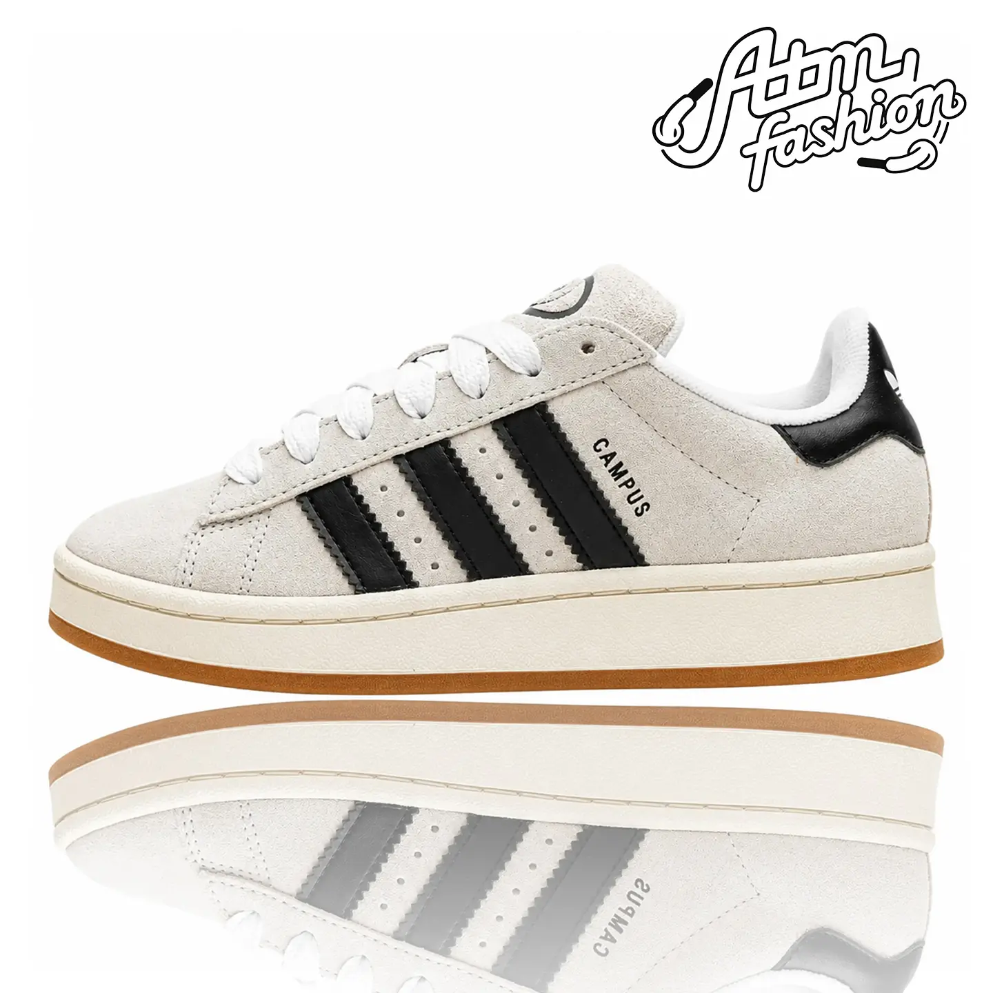 adidas Campus 00s Crystal White Core Black (Women's) Women's Authentic Shoes Footwear Sneaker Trainer Comfortable Walking Fashion Trending Gift