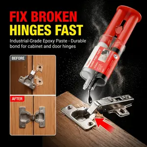 Epoxy Paste for Repairing Stripped Screw Holes in Cabinet Door Hinges And Wood Filler for Hinge Repairs