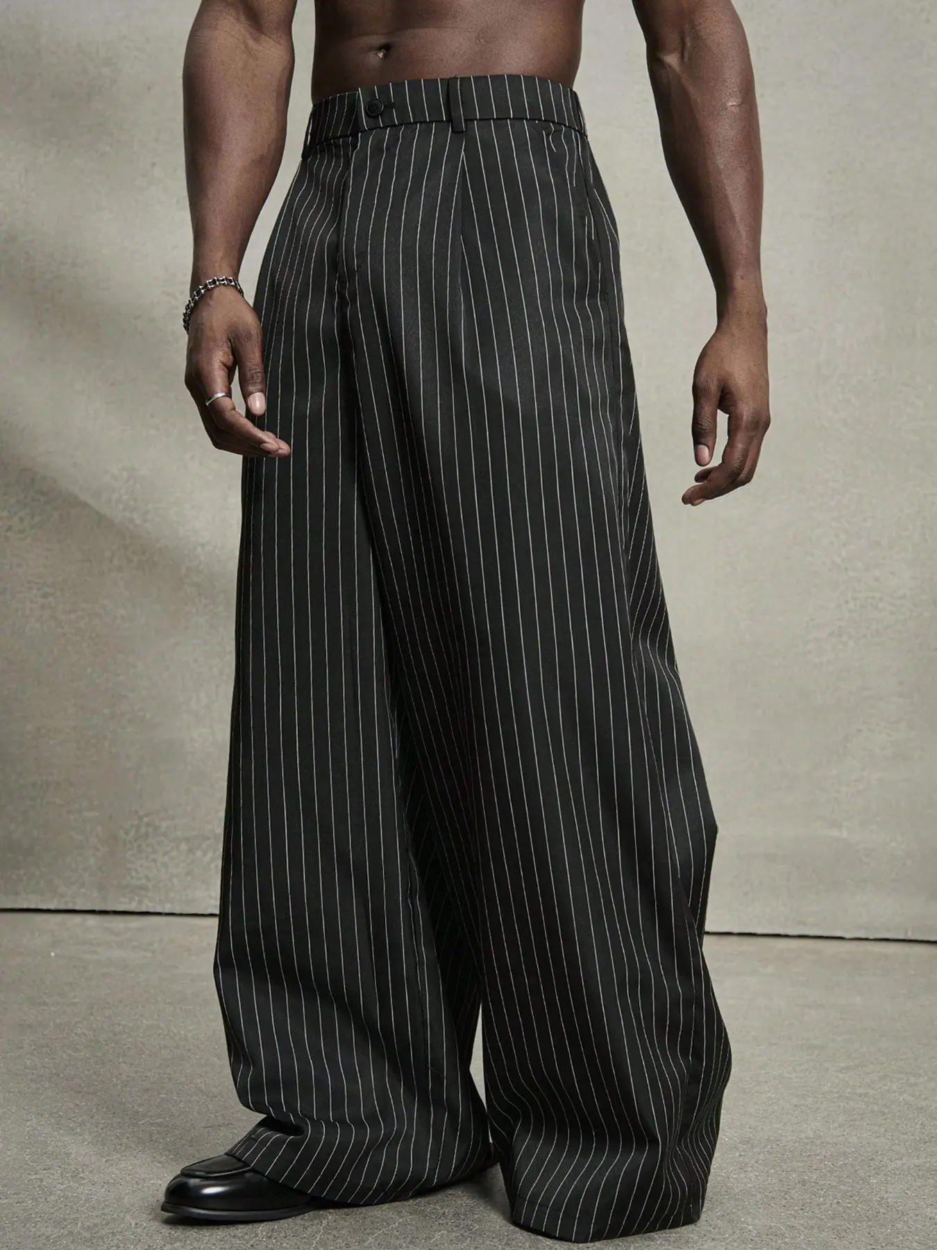 Vintage Striped Suit Pants, Unisex Loose Straight Leg, Lightweight & Comfortable Design, Casual All-Season Wear for Men Women, Casual Work Pant, Casual Comfy Trouser, Casual Travel Slacks