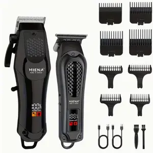 Professional Haircut Display Set, Wireless USB Rechargeable Trimmer, Cordless Hair Clippers, Beard Grooming Kit, Ideal Gift for Husband and Father