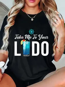 100% Cotton Unisex Cruise Lover Cruise Cruising Round Neck Short Sleeve T-Shirt Women's Men Graphic Tee