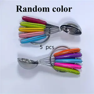 Durable Stainless Steel Measuring Spoon Set with Silicone Handles - -Grade Kitchen Cooking And Baking Tools Kitchen Measuring Utensils