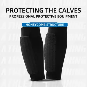 Outdoor Sports Football Equipment Honeycomb Shockproof Leg Guard, Breathable Elastic Compression Shin Guards, Pair Pack, Lightweight Design