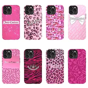Juicy Couture Y2K Aesthetic Phone Case Cute Pink Cover,Suitable for iPhone 17/16/15/14/13/12/11 Pro Max/Plusand Samsung Galaxy S23-25, shock-absorbing, anti-drop protective case, lightweight, new fashion trend design
