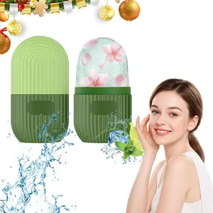 New summer hot selling silicone ice roller facial glowing cube mold beauty massage tool contour facial roller ice cube mold ice roller facial massager reusable essential item for home and travel