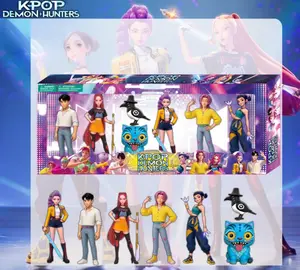 K-Pop Witch Hunter Girl Group Anime Collectible Figures & Doll Model Toys – Trendy desktop decorations, perfect as birthday and Christmas gifts for kids.