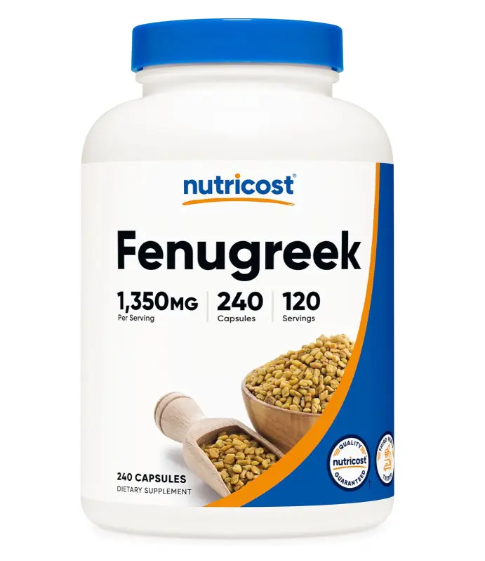 Nutricost Fenugreek Seed 1350mg, 240 Capsules - Gluten Free, Non-GMO, 675mg Per Capsule