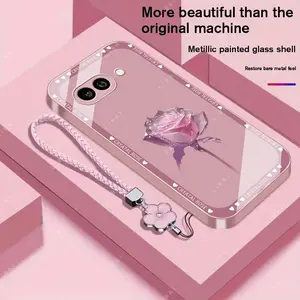 Suitable for [Google Pixel 9a] Brand new premium phone case,  Free four-leaf clover lanyard，drop-proof and fingerprint-resistant，simple and elegant design，multiple colors available YM99