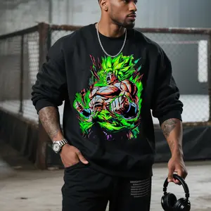 Dragon Ball DBZ Unisex Retro Crewneck Sweatshirt - 80s 90s Anime Funny Graphic Hoodies