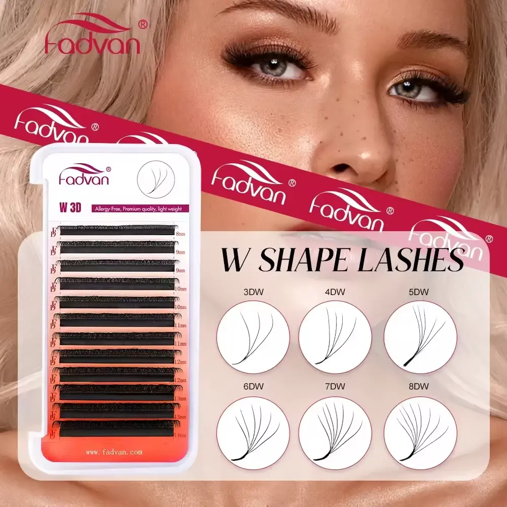 FADVAN 3D/4D/5D/6D/7D/8D W Shaped Eyelash Extension C D Curl Natural Mink Lash Premade Volume Fan False Eyelashes Makeup Supplie 2026 New