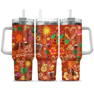 Orange Tumbler 40oz With Handle Gift For Fans, Summer Tour 2026 Tumbler