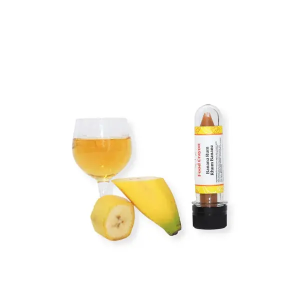 Nature Flavor Banana Rum Edible Food Crayon Seasoning, Gluten Free Taffy