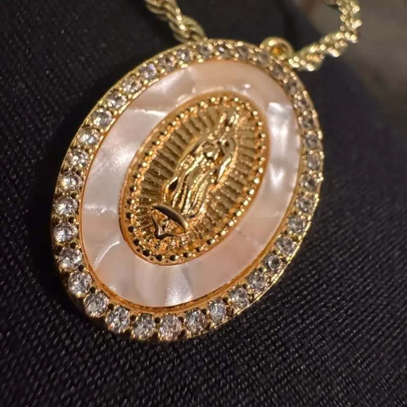 Mary pendant with Cz Halo