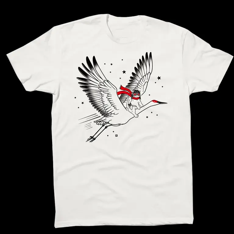 Gary Riding Crane T-Shirt