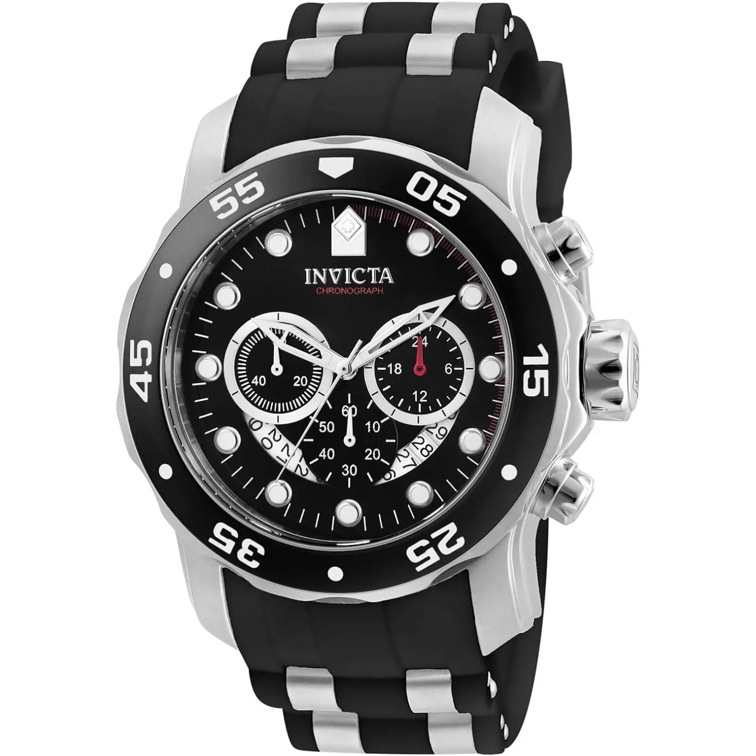 Brand New Invicta Men's Pro Diver 48mm Round Face Stainless Steel Chronograph Quartz Watch - Fashionable Waterproof Sport Wristwatch, Stainless Steel Strap (2 Options), Quartz Analog Timepiece