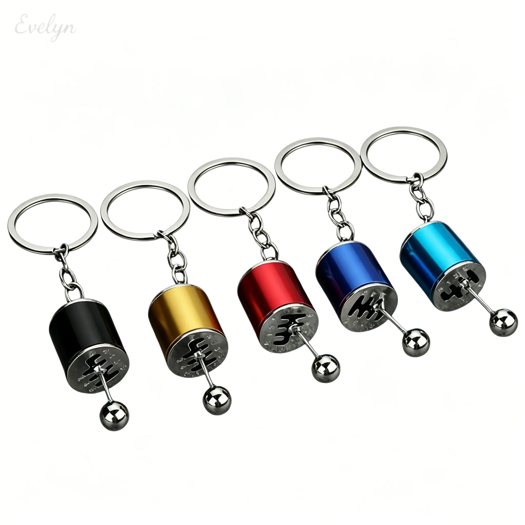 Interactive Moving Gear Shift Keychain, Assorted Metallic Colors Mini Manual Shifter Keyring, Novelty Fidget Accessory for Car Enthusiasts, Daily Bag & Birthday Gift