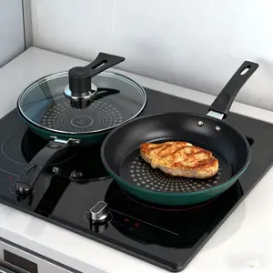 Green Flat Bottom Pan 24CM Without Lid Nonstick Durable Cooking Nonstick Cooking Tools