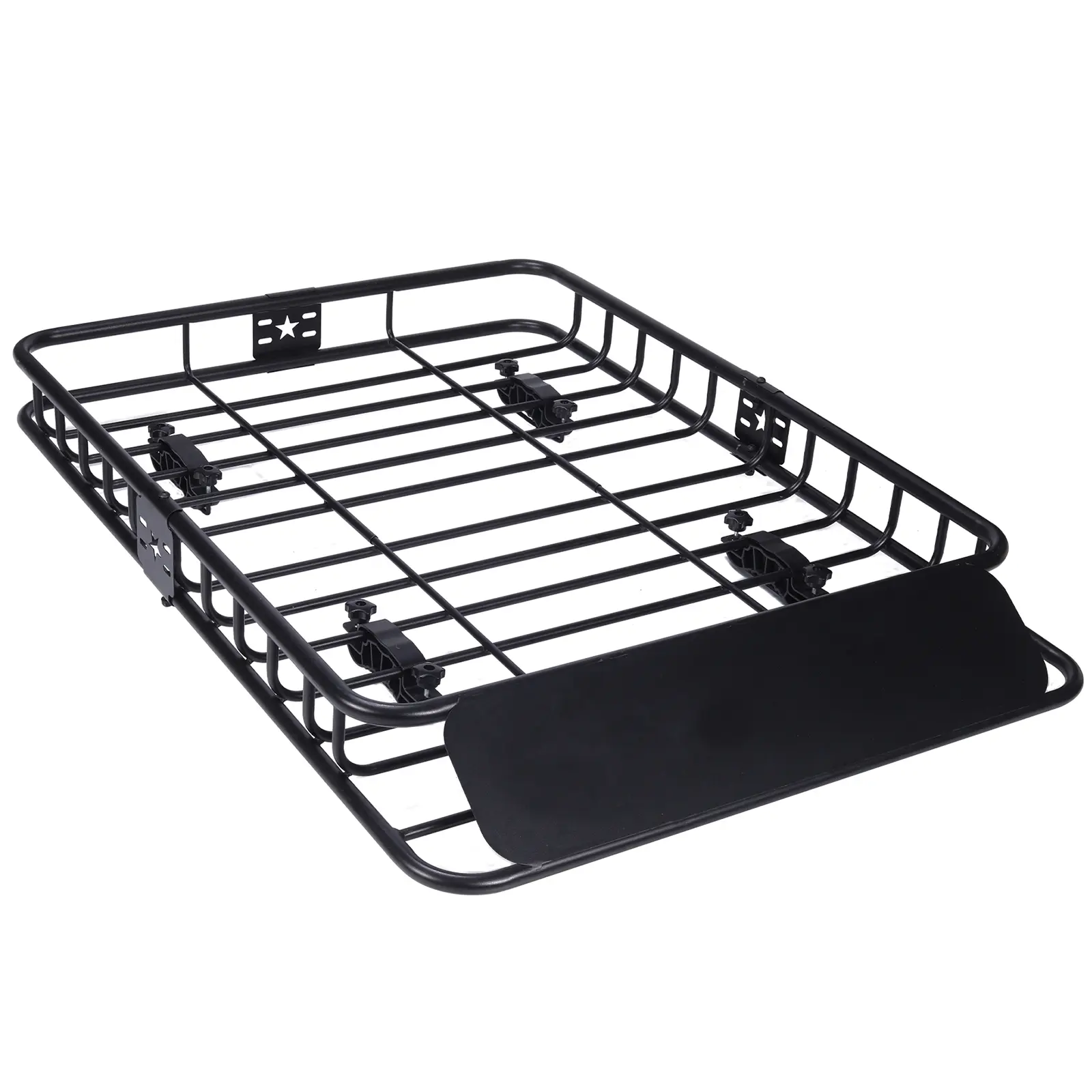 Garvee Heavy-Duty Roof Rack Cargo Basket, 220 lbs Capacity Steel Rooftop Carrier with 15 Cu Ft Waterproof Cargo Bag, Universal Roof Storage Luggage Holder for SUV, Truck & Car, Fits Most Vehicles, Large-Capacity Travel Cargo Carrier for Camping, Road Trip