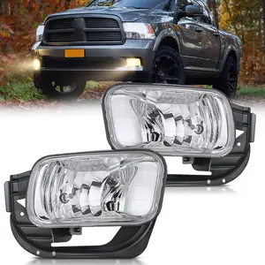 Nilight Fog Lights Assembly Compatible with 2009-2012 Dodge Ram 1500 2010 2011 2012 2013 2014 2015 2016 2017 2018 RAM 2500 3500 Fog Light Replacement Clear Len