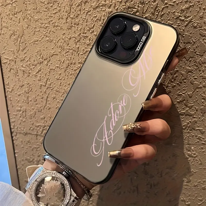 Pink Artistic Text Protective Smartphone Case - Flexible-Fit Handheld Cellphone Cover for iPhone 17,16/16Plus/16Pro/16Promax,15/15Plus/15Pro/15Promax,14/14Plus/14Pro/14Promax,13/13Pro/13Promax,12/12Pro/12Promax,11/11Pro/11ProMax Devices