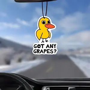Cartoon Duck Design Car Hanging Ornament, Car Rearview Mirror Hanging Decoration, Car Interior Decoration Accessories for Car, Truck, Van
