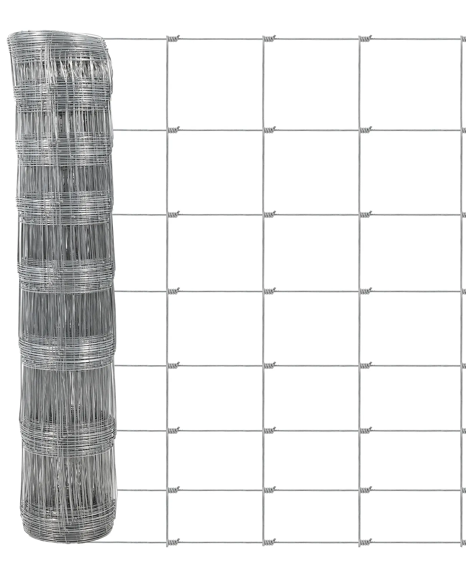 Garvee Heavy-Duty Galvanized Woven Wire Field Fence Roll - 4 ft x 328 ft, 12-Gauge High Tensile Steel, Hinge Knot Design, Livestock Fence for Cattle, Goats, Sheep & Hogs
