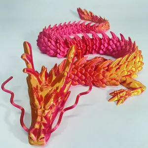 Giant 3D Printed Dragon Decoration, 90cm Vibrant and Dragon Statue, Collectible Figurines, Perfect for Office Desk, Car, Christmas, Halloween, Valentine's Day