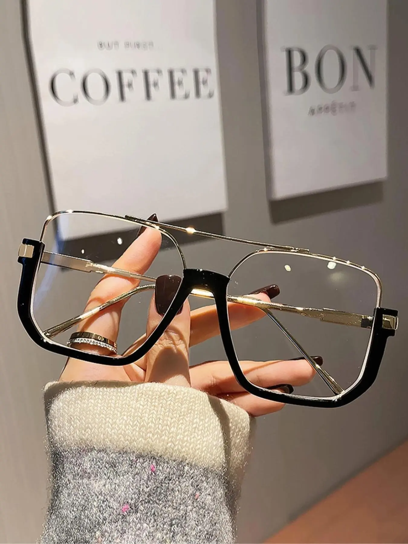 Women's Fashion Glasses Frame Material Metal Polycarbonate Anti Blue Light Suitable for Daily Reading Gaming TV Mobile Accessories Computer Glasses