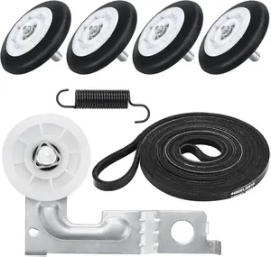 2025 Upgraded Dryer Repair Kit by Beaquicy - Includes 4581EL2002C AGM75510755 Dryer Drum Roller 4400EL2001A Dryer Belt 4561EL3002A ldler Pulley and Spring - Compatible with LG Kenmore Dryer Parts