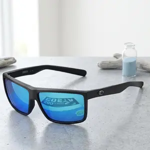 Costaego Pro Polarized Sunglasses UV400 – Blue Lens Sport Glasses for Fishing, Driving, Beach & Outdoor, Clear Vision in Bright Sunlight and Reflective Water Surfaces