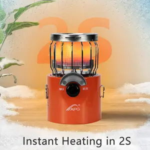 【Best selling in season】2-in-1 Outdoor Camping Gas Stov-9000 BTU Portable Small Propane Heater with RemovableHandle for Tent Safety, Suitable for Camping,Outdoorfun,VersatileReinforced Cookware Heating Bbq tool Grill