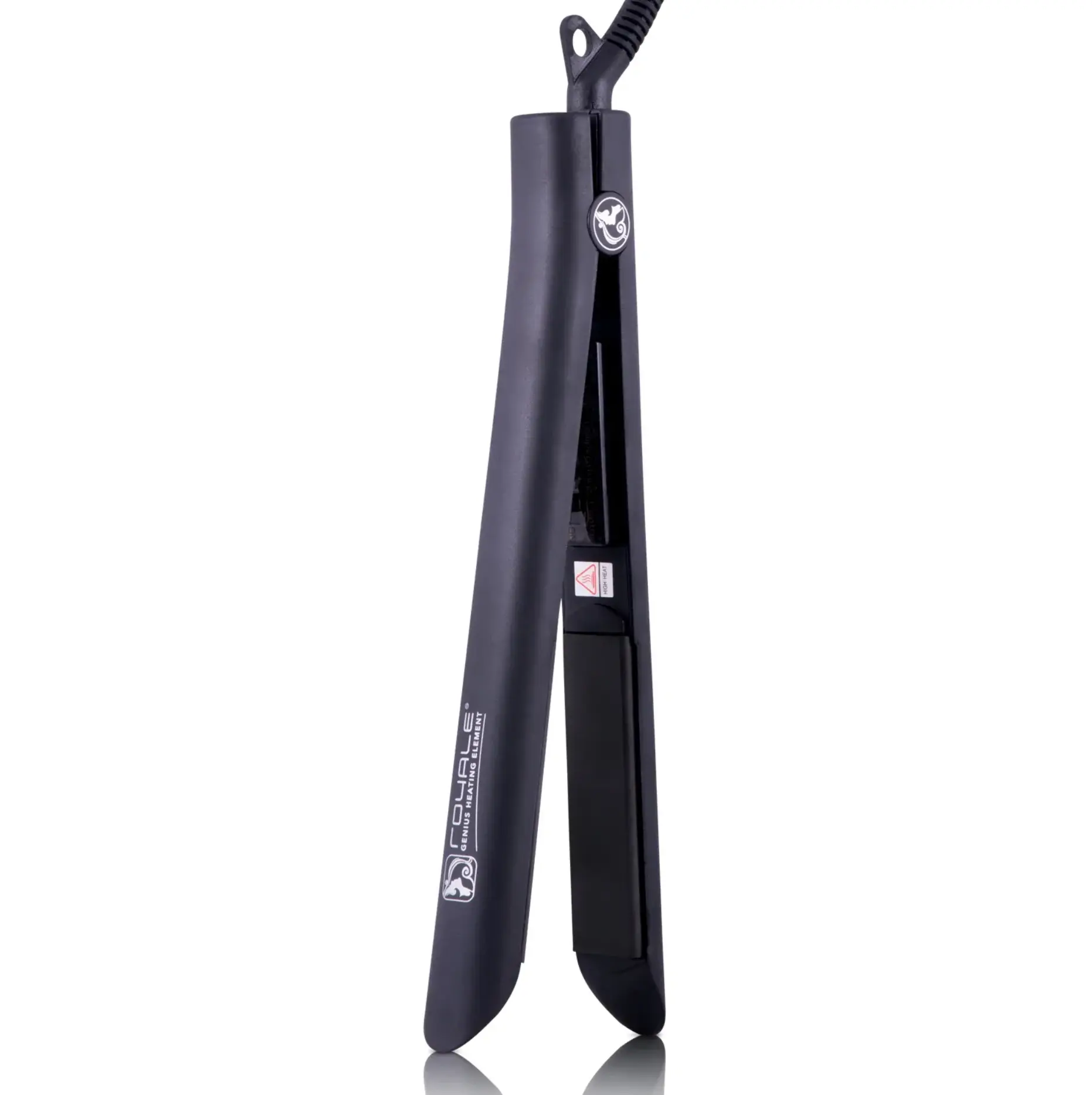 Hair Straightener Royale Platinum Genius Heating Element Flat Iron 1.25 - 100% Ceramic Plates - Smooth Comfort Salon - Multifunction - Cool tips - Quick and Safe to use - Straightener and Curler Hair Tool
