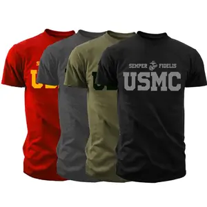 USMC P-T Tactical T-Shirt - 100% Cotton Fabric, Durable Ribbed Round Neck, Bold Minimalist Classic Design, Relaxed Unisex Fit, Eagle & Sword Details, Casual Menswear, Marine & Veteran Street Style Wear (Sweatshirt Option Available)