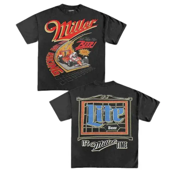Vintage Racing Graphic T-Shirt, Retro Drag Racing Two-Sided Tee, Classic Motorsports Graphic Shirt, Checkered Flag Speed Fan Cotton T-Shirt, Unisex Racing Streetwear