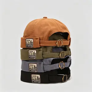 New Women's Retro Brimless Skullcap — Korean-Style Versatile "Landlord" Hat — Men's Streetwear, Hip-Hop, and Urban-Chic Style