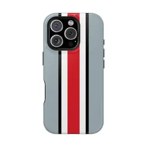 Ohio St. Football Stripes iPhone Magnetic Tough Cases Compatible with iPhone X, 11, 12, 13, 14, 15, 16, 17 & Samsung