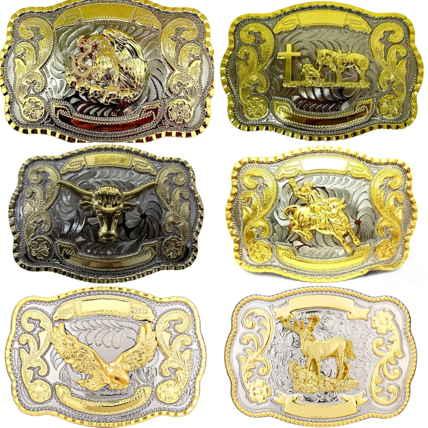 Western Cowboy Bull Rider Design Belt Buckle - American West Style Fashion Accessory for Mexico-Themed Outfits, Car Decoration Emblem, Western Accessories, High Quality Buckle