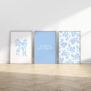 You're Doing Fine Floral Trendy Coastal Bow Prints for Dorm and Apartment décor