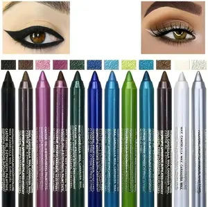 12 Colour Eyeliner Water Sweat Resistant High Shine Pearl Smoky Punk Goth Eyeliner Back To School Lipliner Makeup Cosmetic Mother's Day Gift Valentines Gift birthday present