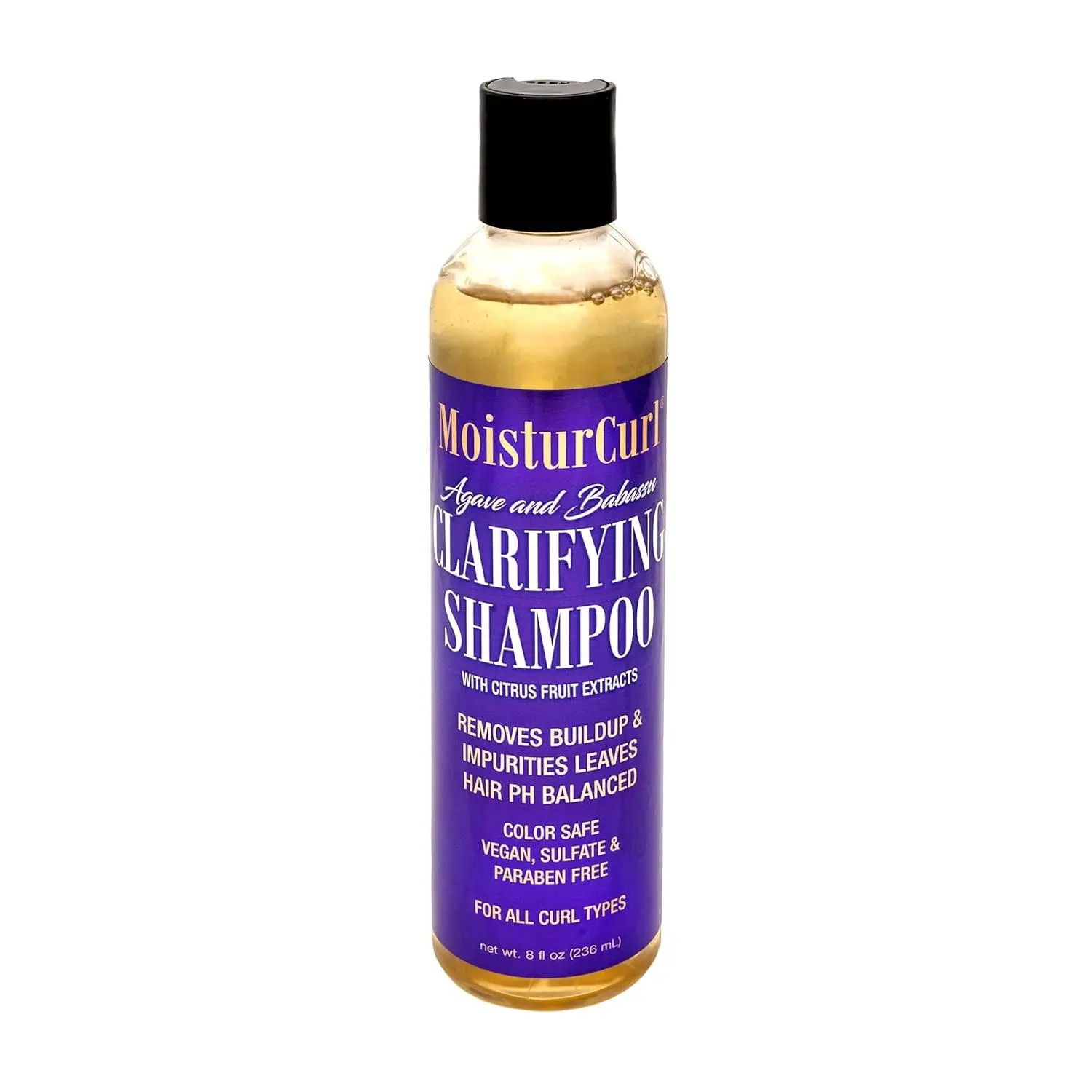 Scalp Detox & Buildup Remover Shampoo - MoisturCurl by Gold Banner Beauty 8 oz - Deep Cleansing Detox for 4C Natural Hair | Removes Product Buildup & Hard Water Deposits | With Agave & Babassu Oil | Vegan, Sulfate-Free & High-Porosity Friendly