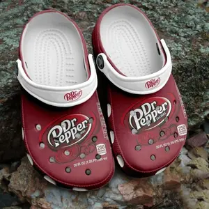 Clogs Dr Pepper Tie Dye Rojo Negro Sandalias Ligeras Unisex Zapatos de Jardín Verano Impermeables, Vintage Dr Pepper Tie Dye