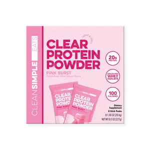 Clear Protein Powder: Pink Burst (8 Single Serving Stick Packs)
