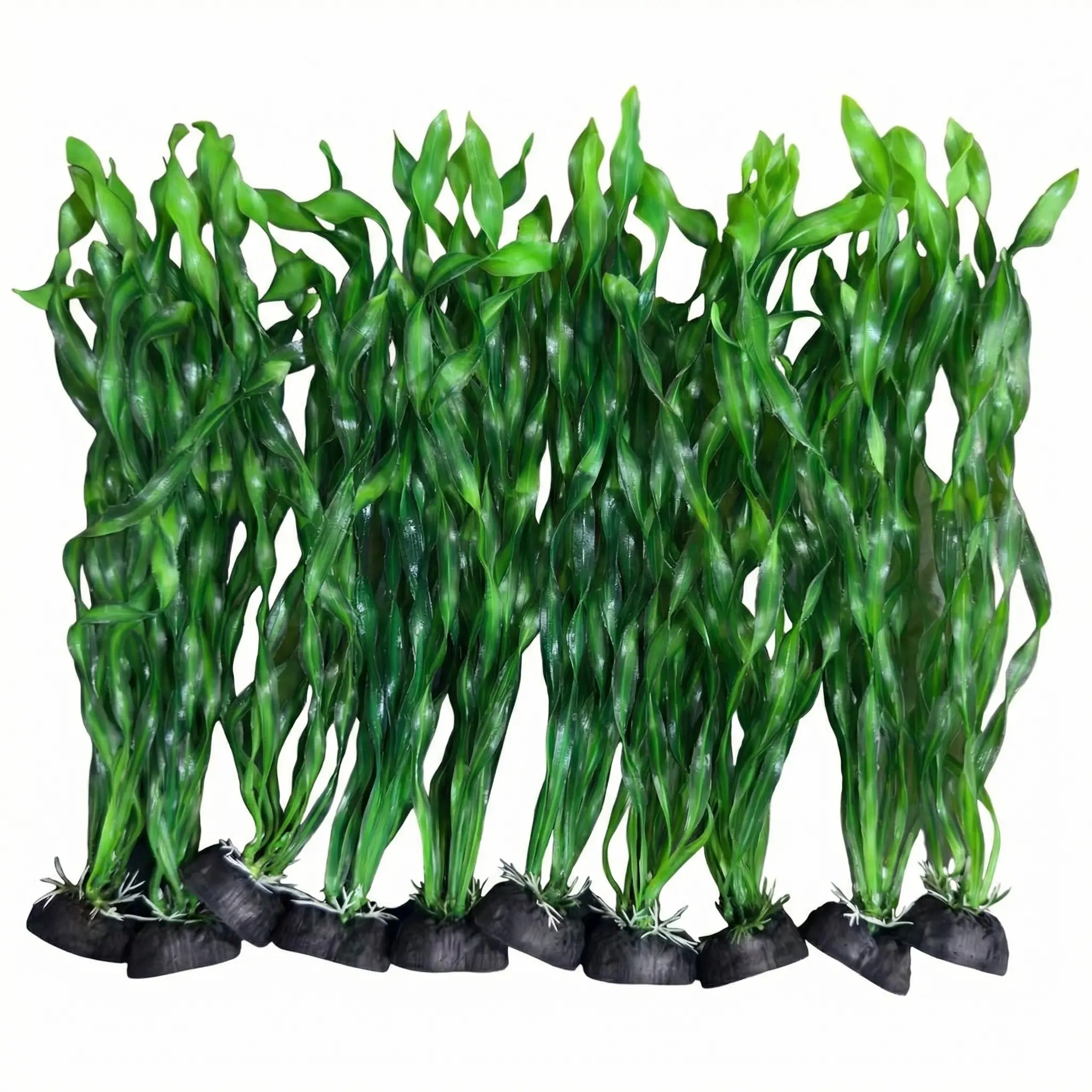10 Piece Set Realistic Seaweed Aquatic Plants, Artificial Aquarium Grass Decorations, Fish Decorations For Tank, Aquarium Supplies, Plastic Fish Tank Landscape, Height 11 Inch