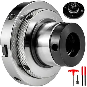 Father's Day Gift VEVOR Lathe Chuck 4-inch Nova Chuck Self-Centering with Set of Accessories in Steel for Woodworking