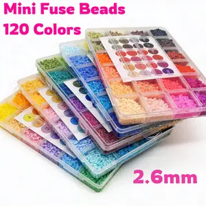2.6mm Fuse Beads 12000pcs Box Set Pixel Art Perler Beads DIY Craft Beads Puzzle Projects Home Decoration Handmade Gifts