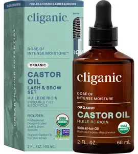 Organic Castor Oil for Hydrating and Moisturizing Haircare with Eyelash & Brow Kit Hydrate Repair Moisturize Comfort Vitamins  Scalp Hair Care